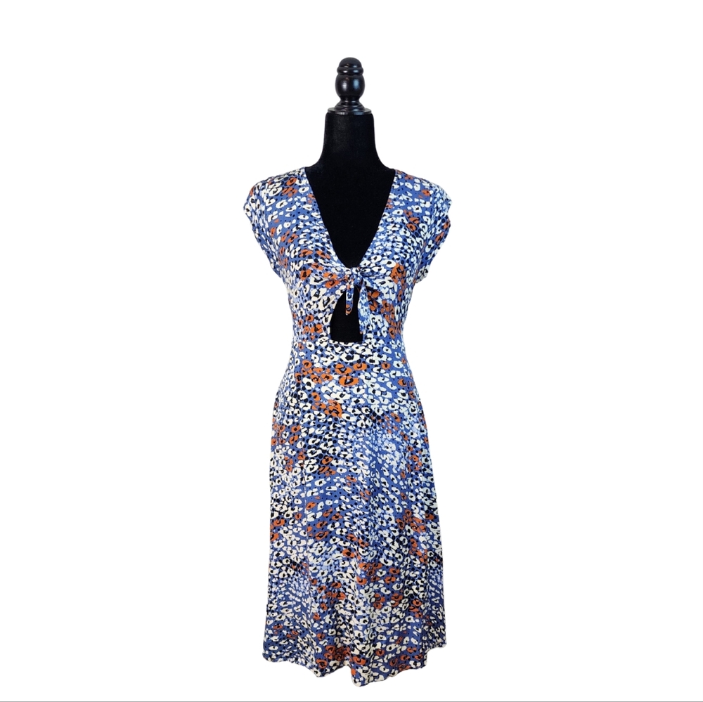 Cupshe Blue and Orange Midi Dress